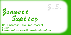 zsanett suplicz business card